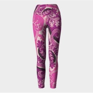 New Sweat Goddess Pink and White Baroque Leggings M